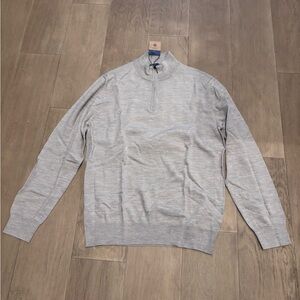 Charles Tyrwhitt Light Gray Zip-Up Sweater